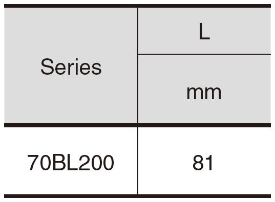 MOONS 70BLD Series Length